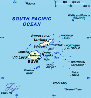 Fiji Islands Map